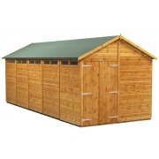 Power 20x8 Apex Secure Garden Shed - Double Door